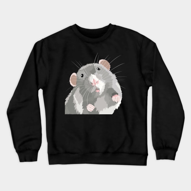 Casper the Rat Crewneck Sweatshirt by NattyDesigns